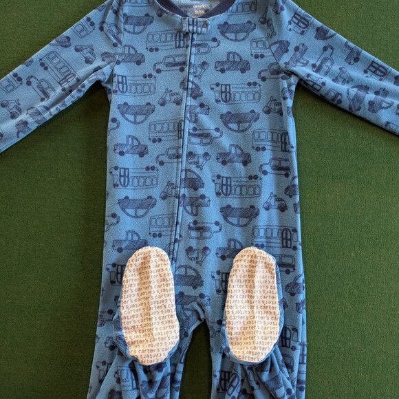 Bundle of Carter's Boy's Full-zip, Fleece, Footed Pajamas 5T 💙 - Picture 6 of 7